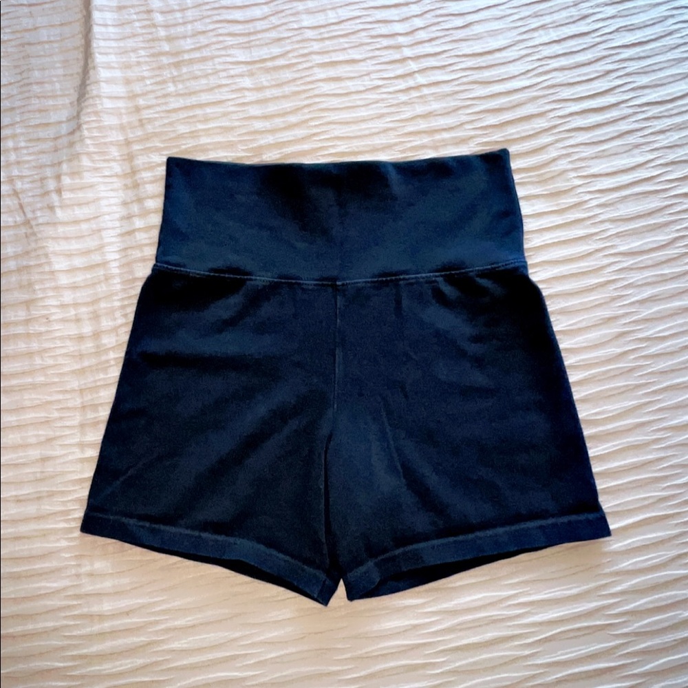 black priscilla biker shorts